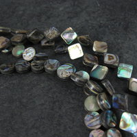 Estate 4 Strand Abalone Necklace 17" 
