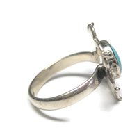 Vintage Balinese Sterling Turquoise Ring Size 6