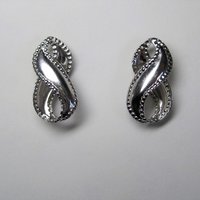 Estate Sterling Infinity Stud Earrings