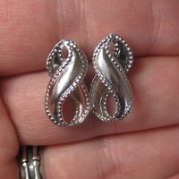 Estate Sterling Infinity Stud Earrings