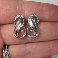 Estate Sterling Infinity Stud Earrings