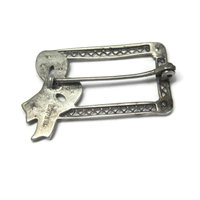 Antique Sterling Paste Diamond Bow Brooch