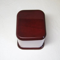 White and Cherry Wood Engagement Ring Box