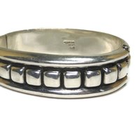 Estate Mexican Sterling Clamper Bracelet