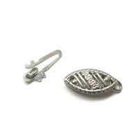 Fishhook Clasp 14K White Gold 1/2 Inch