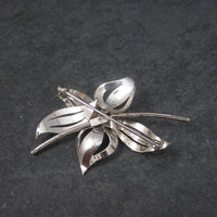 Vintage Sterling Flower Brooch Forstner