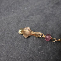Antique 10K Gold Lavalier Pendant | Quartz Drop Necklace by Esemco Shiman Mfg Co | Edwardian Style Fine Jewelry