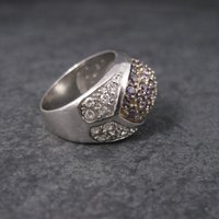 90s Amethyst Dome Ring Sterling Size 7