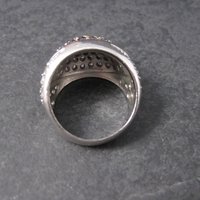 90s Amethyst Dome Ring Sterling Size 7