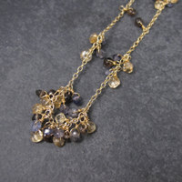 Vintage Vermeil Quartz Necklace 17-19 Inches