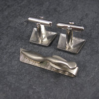 Vintage Cufflinks Tie Clip Set Styled by Fifth Avenue