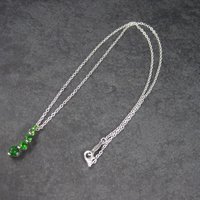 90s Vintage 10K Chrome Diopside Journey Pendant Necklace