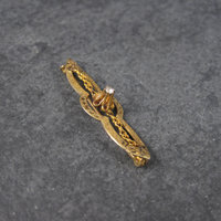 Antique 10K Diamond Brooch Pin