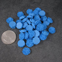 Blue Resin Flowers 12mm