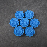 Blue Resin Flowers 12mm