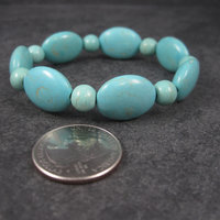 Turquoise Howlite Stretchy Bracelet 6 Inches