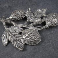 Large Vintage Pot Metal Plant Brooch