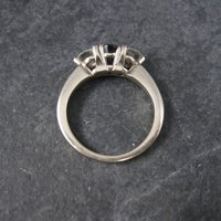 Vintage 14K 1 Carat Diamond Sapphire Ring Size 6