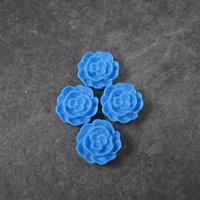 Blue Resin Flowers 12mm