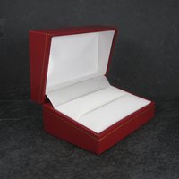 Red Vintage Double Wedding Engagement Ring Box