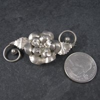 Vintage Sterling Flower Brooch