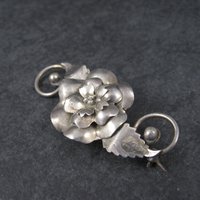 Vintage Sterling Flower Brooch