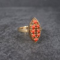 Vintage 14K Coral Ring Size 6.25
