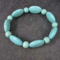 Turquoise Howlite Stretchy Bracelet 6 Inches