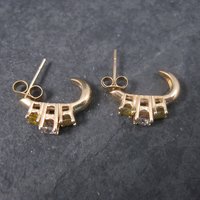 Vintage 14K .70 Ctw Fancy Yellow Diamond Earrings
