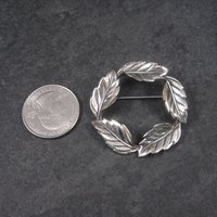 Estate Beau Sterling Leaf Brooch