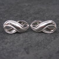 Estate Sterling Infinity Stud Earrings