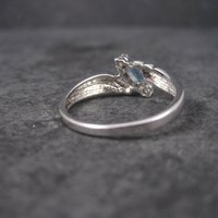 Vintage Sterling Blue Topaz Ring Size 10