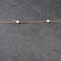 Dainty Vintage 14k Pearl Bracelet 9 Inches