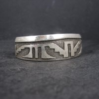 Navajo Sterling Tufa Cuff Bracelet 6.25 Inches Anthony Bowman