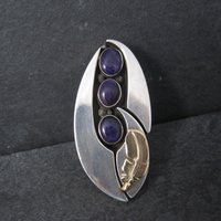 Vintage OOAK Navajo Sugilite Feather Ring Wilbert Cora Vandever