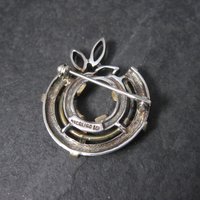 Vintage Sterling 14K Wreath Brooch