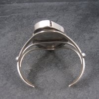 Sterling Navajo Sugilite Feather Cuff Bracelet Wilbert Cora Vandever