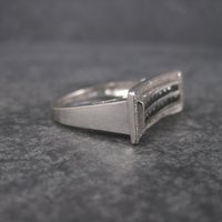 Estate 10K Black and White Diamond Ring .64 Ctw Size 8.5