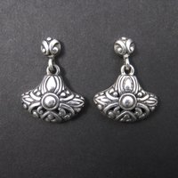 Vintage Sterling Victorian Style Earrings