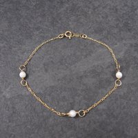 Dainty Vintage 14k Pearl Bracelet 9.5 Inches