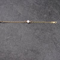 Dainty Vintage 14k Pearl Bracelet 8.5 Inches