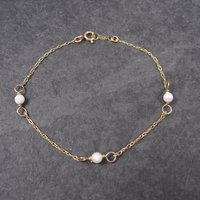 Dainty Vintage 14k Pearl Bracelet 9.5 Inches