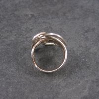 Vintage 80s Modernist Sterling Swirl Ring Size 5.5