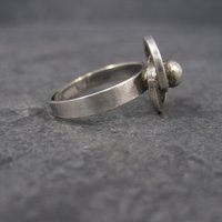 Vintage Sterling Atomic Ring Adjustable Size 5 to 7