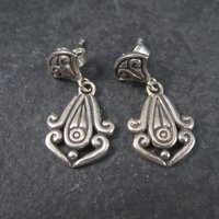 Vintage Sterling Victorian Style Earrings