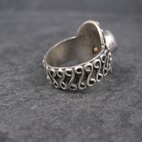 Vintage Balinese Sterling Topaz Ring Size 5