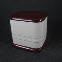 White and Cherry Wood Engagement Ring Box