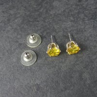 Yellow Birthstone Sterling Stud Earrings 8mm