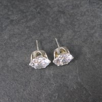 April Birthstone Sterling Stud Earrings 10mm