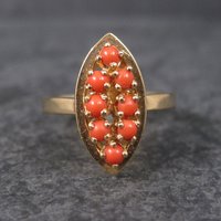 Vintage 14K Coral Ring Size 6.25